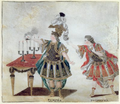 Pompeo e Perpenna nella tragedia Sertorius di Corneille, c.1780 da Wirscher